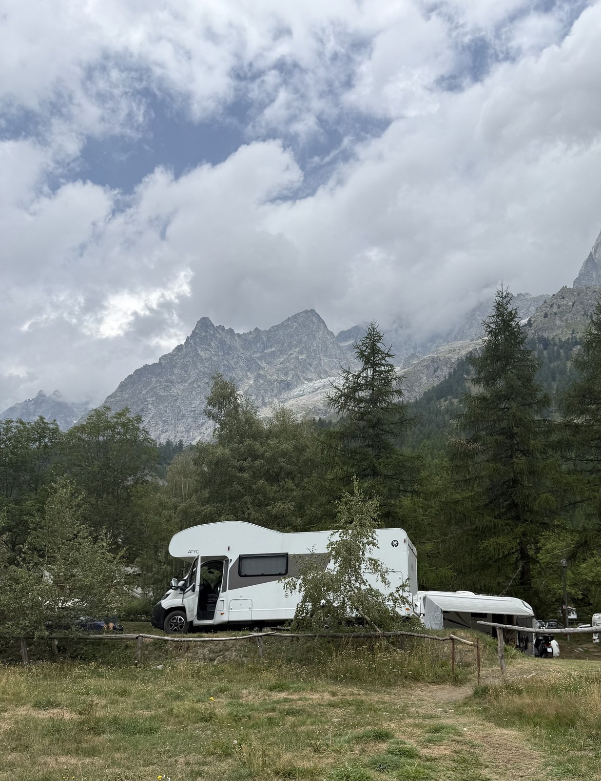 our camper at Camping Tronchey, Val Ferret