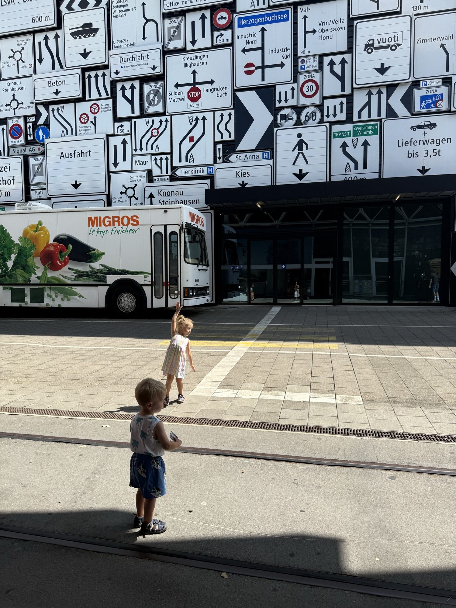 In front of the museum
