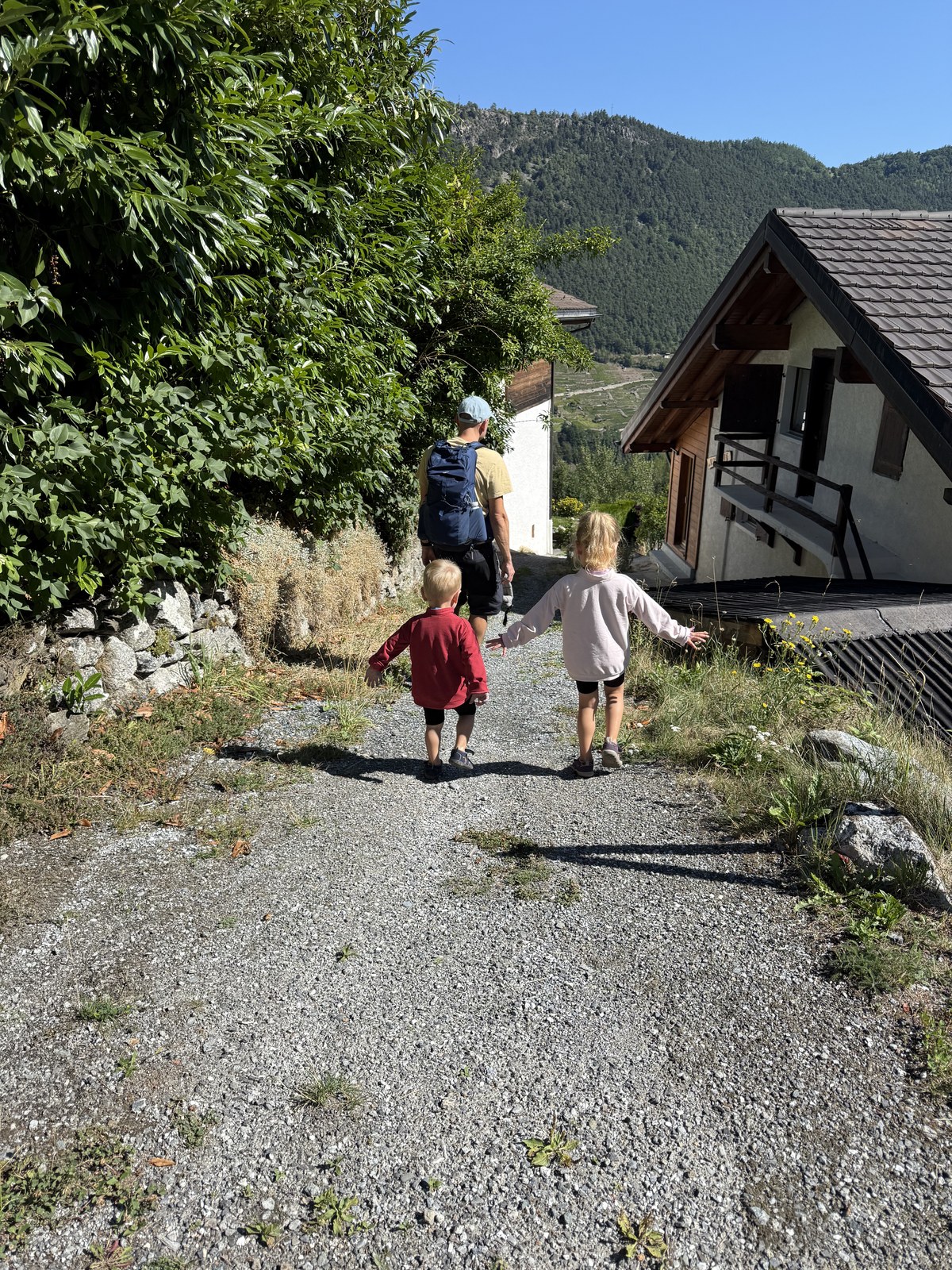 on the trail in Val Ferret