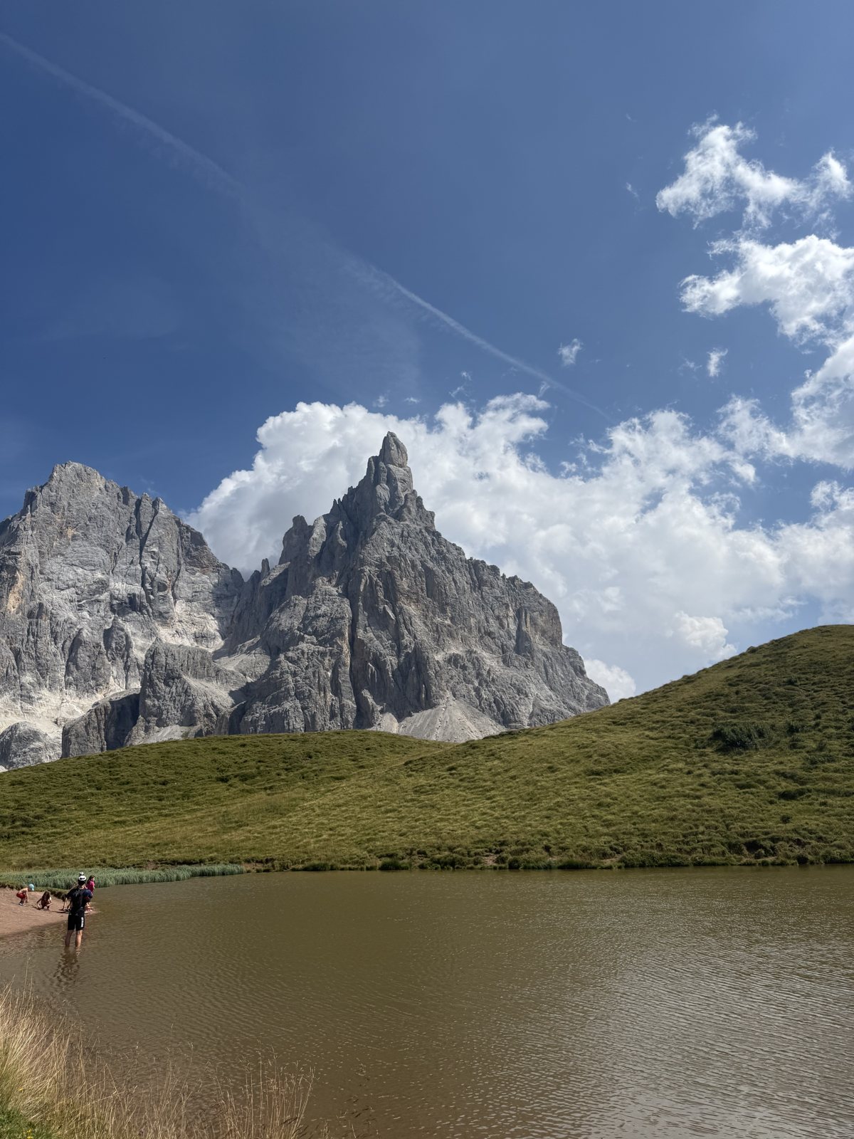the small lake and the Cimon della Pala