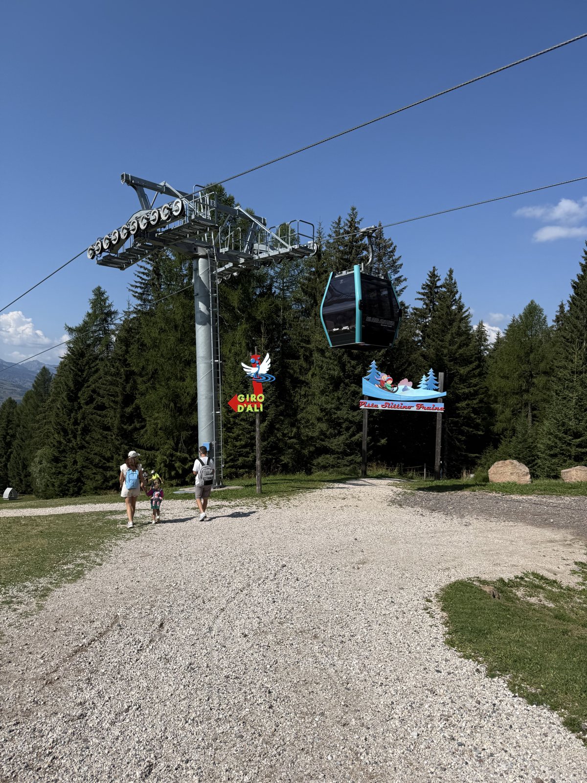 the gondola and the Giro d'Ali entrance