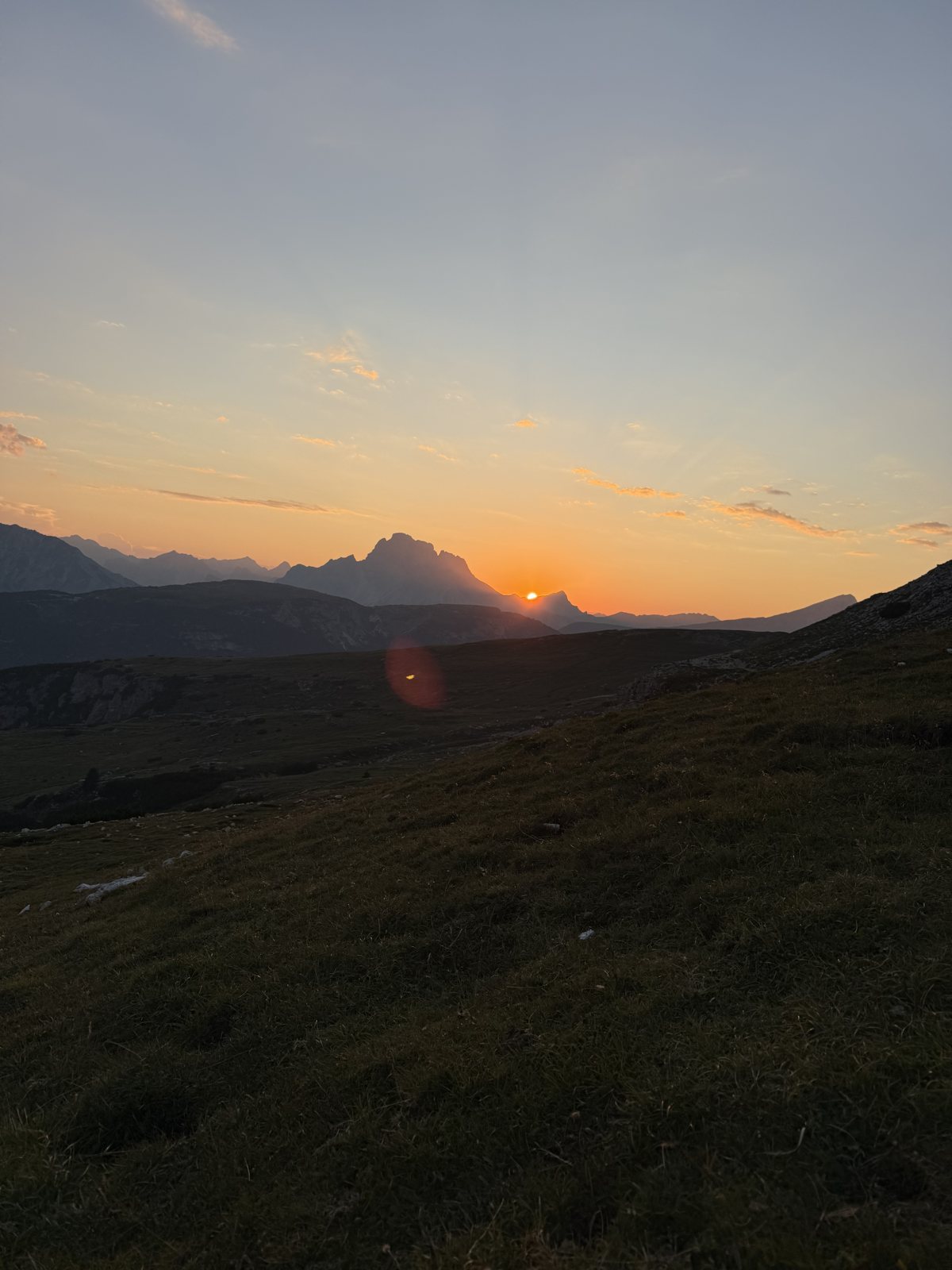 sunset from the Auronzo plateau